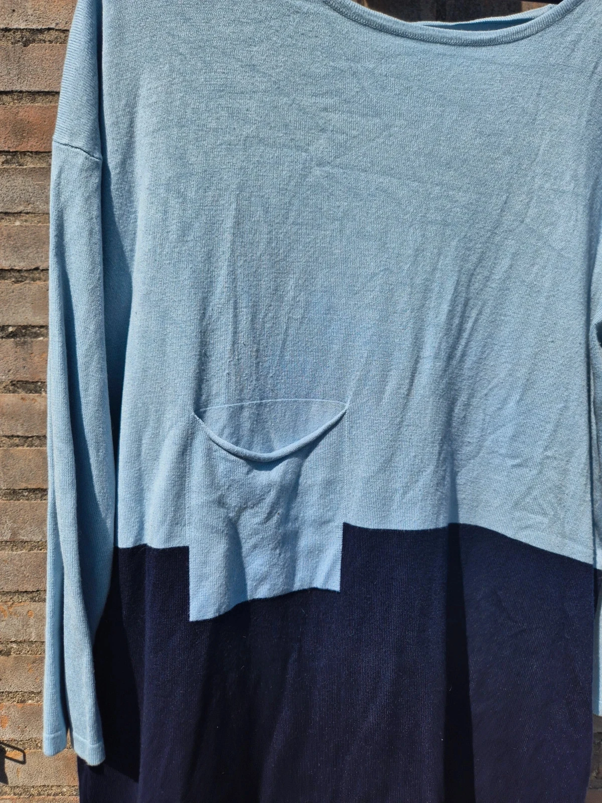 Túnica/suéter azul claro y azul oscuro – talla XL – photo 2
